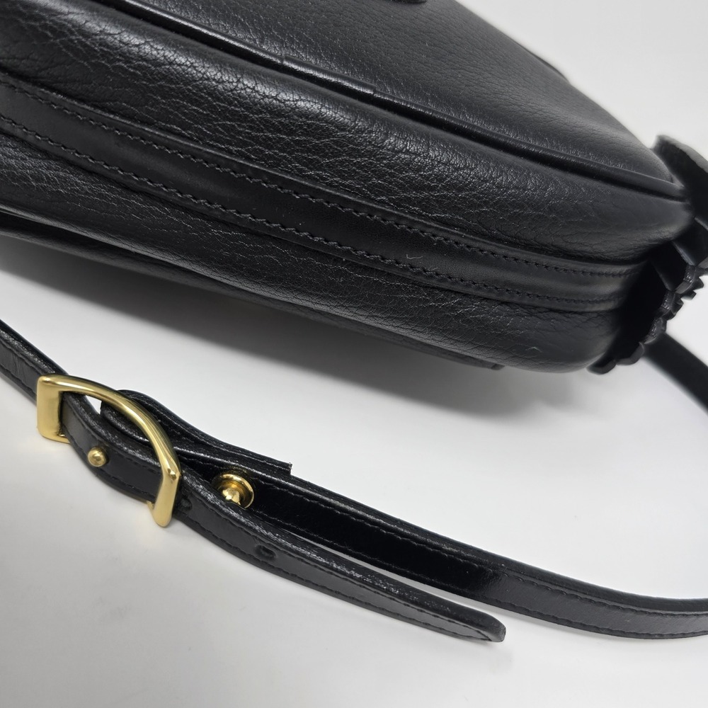 Vintage Dooney & Bourke Kilty Bag Black Crossbody AWL All Weather Leather 1980s - Picture 7 of 16